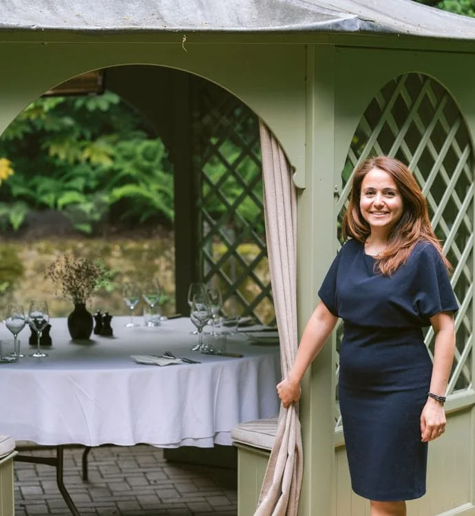 0012 &ndash; 2022 &ndash; Old Parsonage Hotel &ndash; Oxford &ndash; High Res &ndash; Birnur Senior Receptionist Garden Room Greenery &ndash; Web Feature